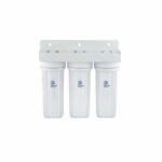 Proteas Filter Τριπλή Φιλτροθήκη Κάτω Πάγκου 2Μ Λευκή Πλαστική 10" - 1/2" & Κλειδί & Βάση