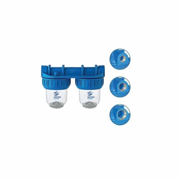 Proteas Filter Διπλή Φιλτροθήκη Strong 5" Κεντρικής Παροχής - Image 1