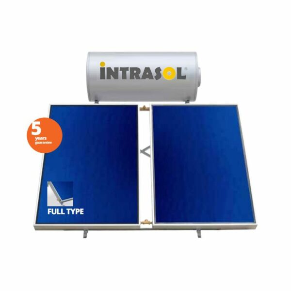 intrasol-t-iliako-2.jpg Intrasol ALPHA Glass GLC 200Lt/4m² Κεντρικής Παροχής με Επιλεκτικούς Συλλέκτες - Image 1