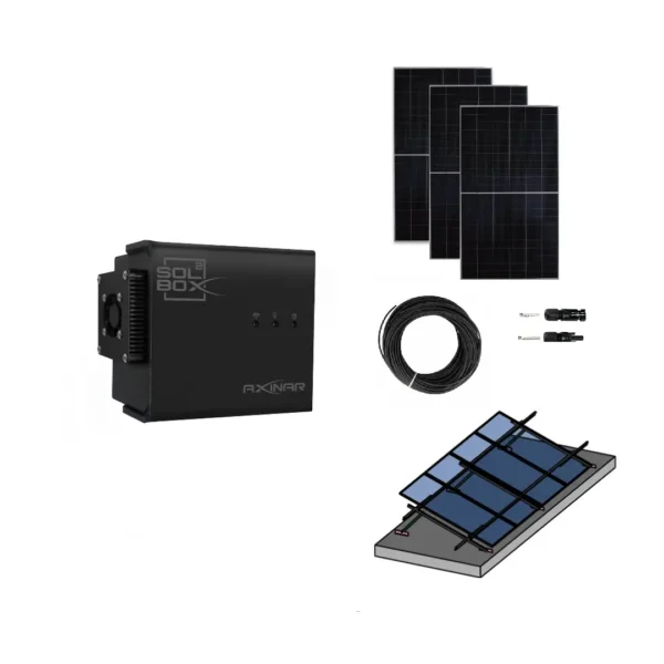solbox3 Axinar Πακέτο με 3 Πανελ Risen 585Wp, Βάση Ταράτσας, SolBox, DC Καλώδιο και 2 Σέτ Βύσματα MC4 - Image 1