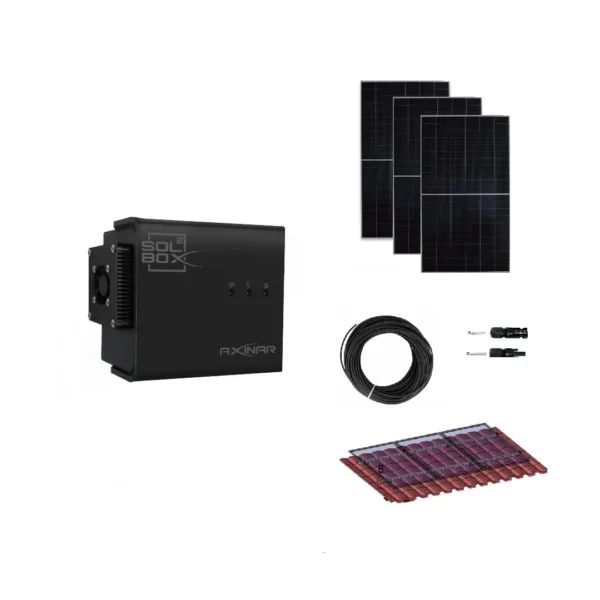 solbox4 Axinar Πακέτο με 3 Πανελ Risen 585Wp, Βάση Κεραμοσκεπής, SolBox, DC Καλώδιο και 2 Σέτ Βύσματα MC4 - Image 1