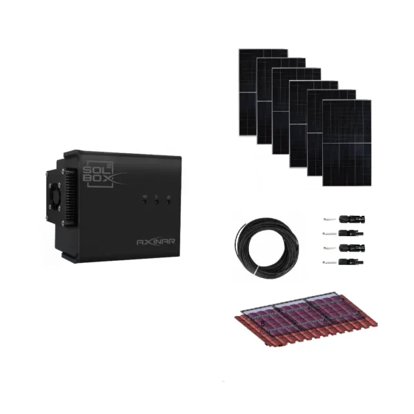 solbox6 Axinar Πακέτο με 6 Πανελ Risen 585Wp, Βάση Κεραμοσκεπής, SolBox, DC Καλώδιο και 4 Σέτ Βύσματα MC4 - Image 1