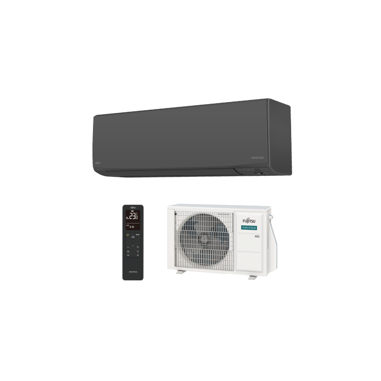 fujitsu-kj-series-black Fujitsu Κλιματιστικό Τοίχου KJ Designer Series Black 14000Btu/h - Image 1