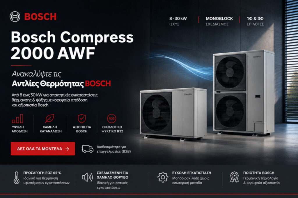 Bosch αντλίες θερμότητας